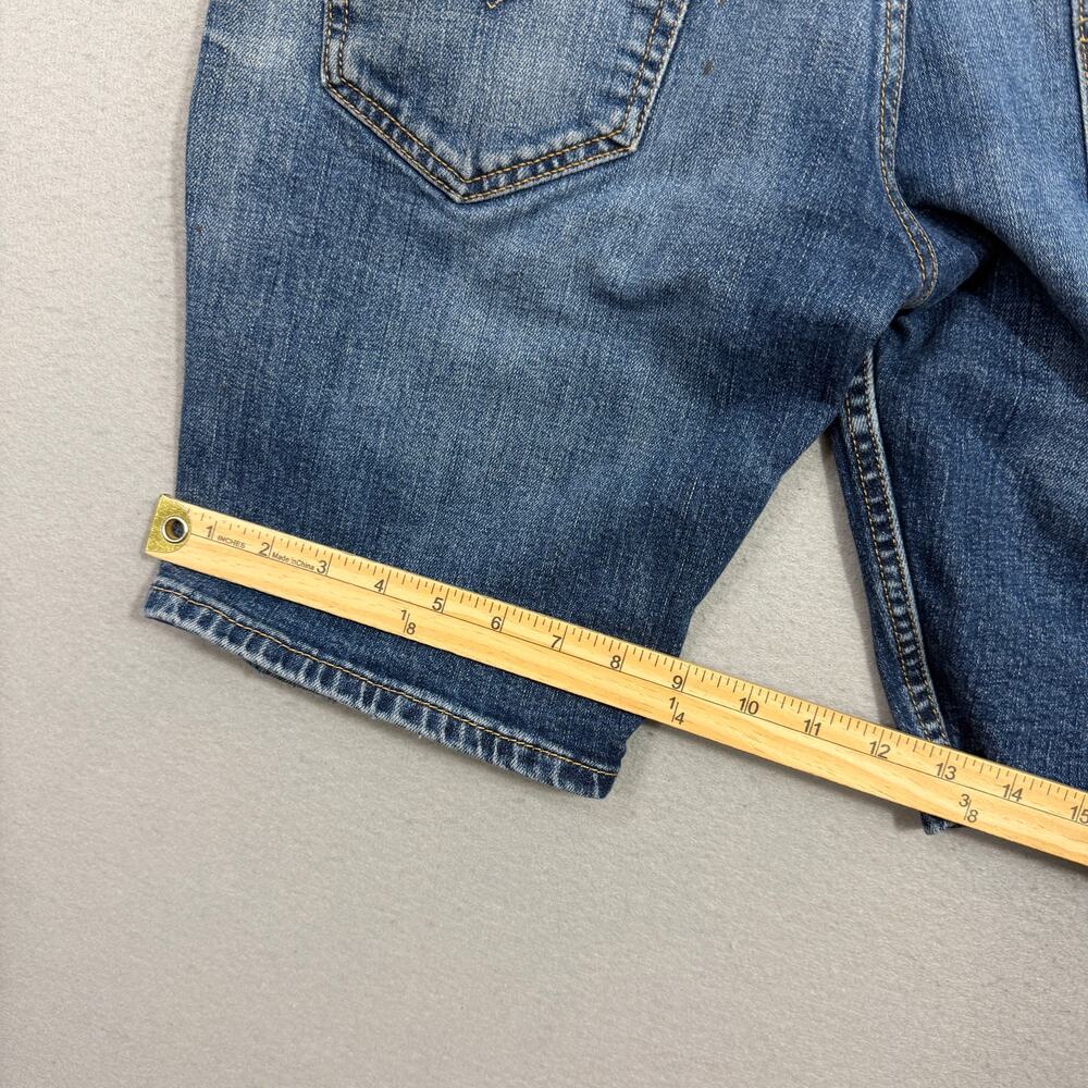 Levis 511 Slim Fit Jean Shorts Men's 33 Blue 10" Inseam Blue Denim Jorts Faded - Picture 10 of 12
